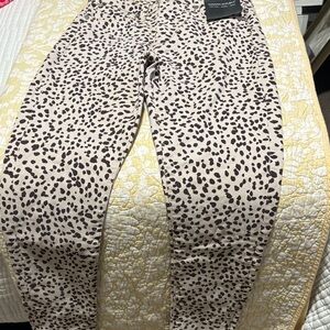 Banana Republic High-Rise Skinny Ankle Pants - Beige and Black